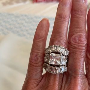 Fashion CZ wedding ring set size 5